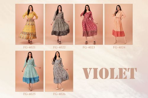 FG Violet By Fashion Gallaria Designer Kurtis Catalog